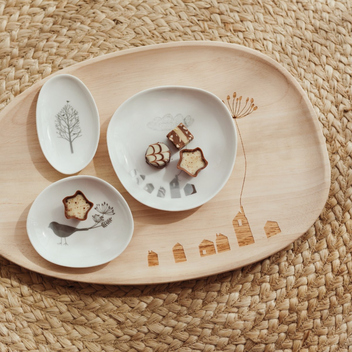 Räder Wonderland Birdhouse Porcelain Plates, Set of 3 – image 6