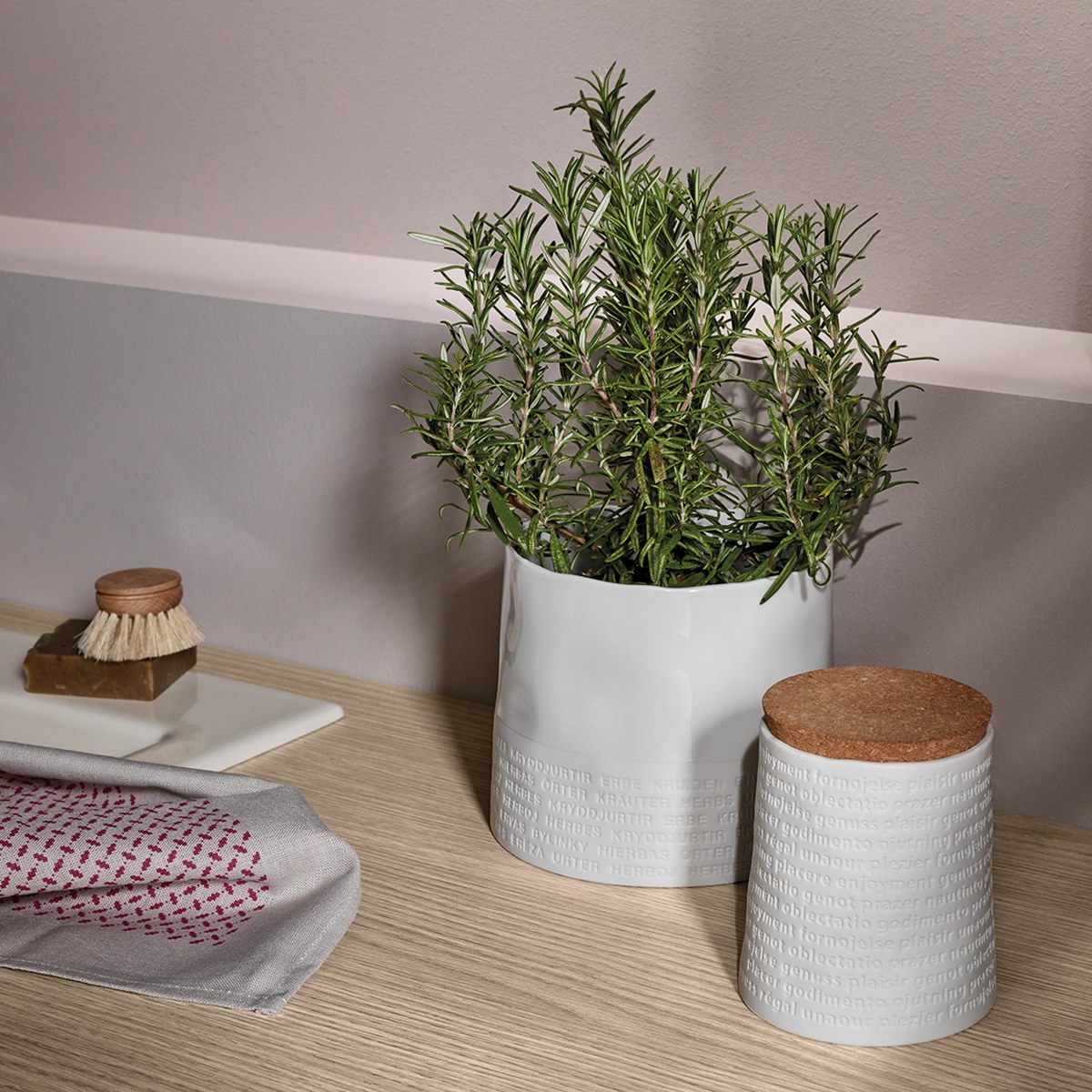 Räder Poetry Embossed Porcelain Herb Pot – image 2
