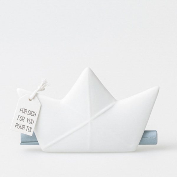 Räder Porcelain Sailing Boat Place Card Holder