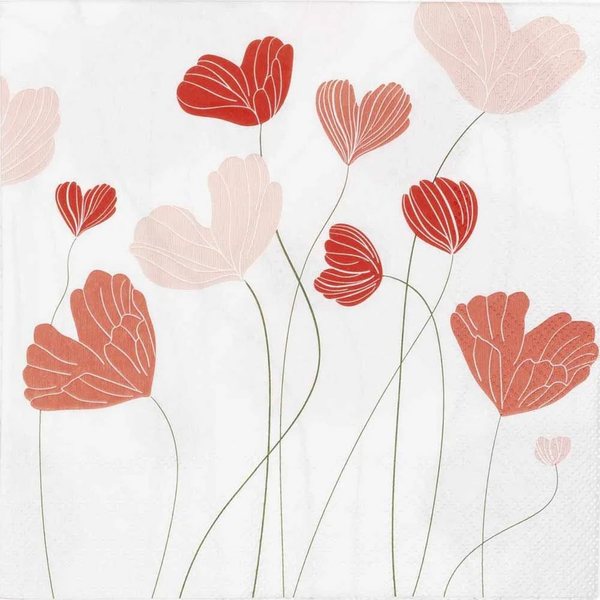 Räder Heart Blossoms Paper Napkins 33cm, Pack of 20