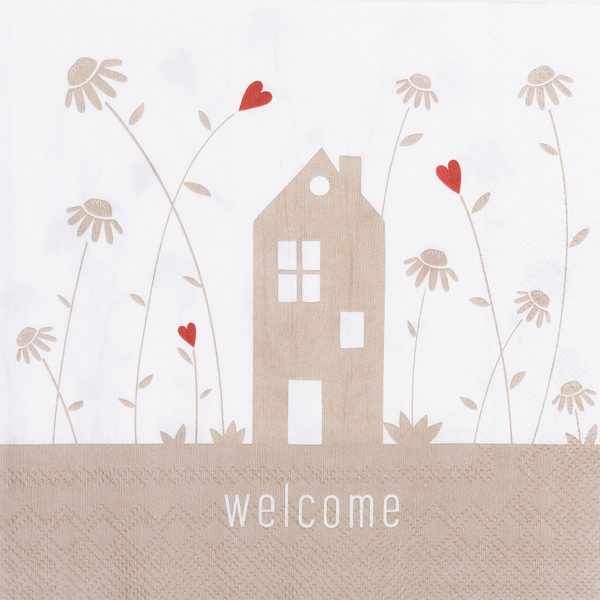 Räder Welcome House Paper Napkins 33cm, Pack of 20