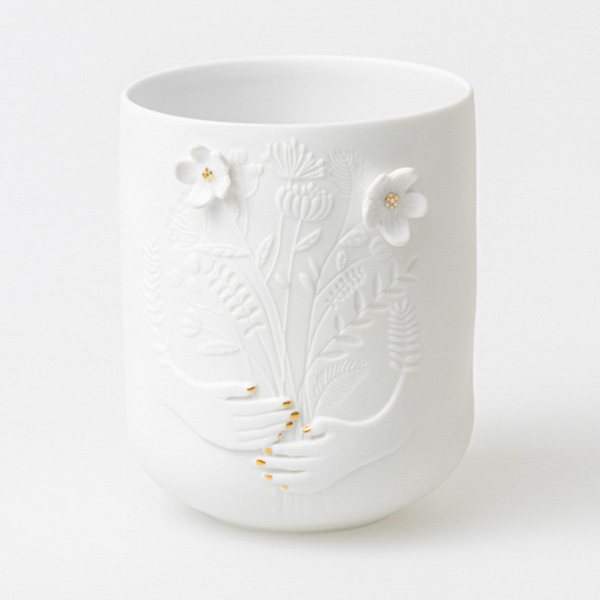 Räder Picture Story Porcelain Tealight Holder – Bouquet, 10cm