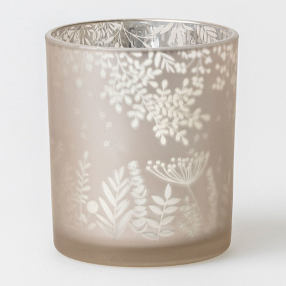 Räder Garden Glass Tealight Holder with Silver Print – image 2