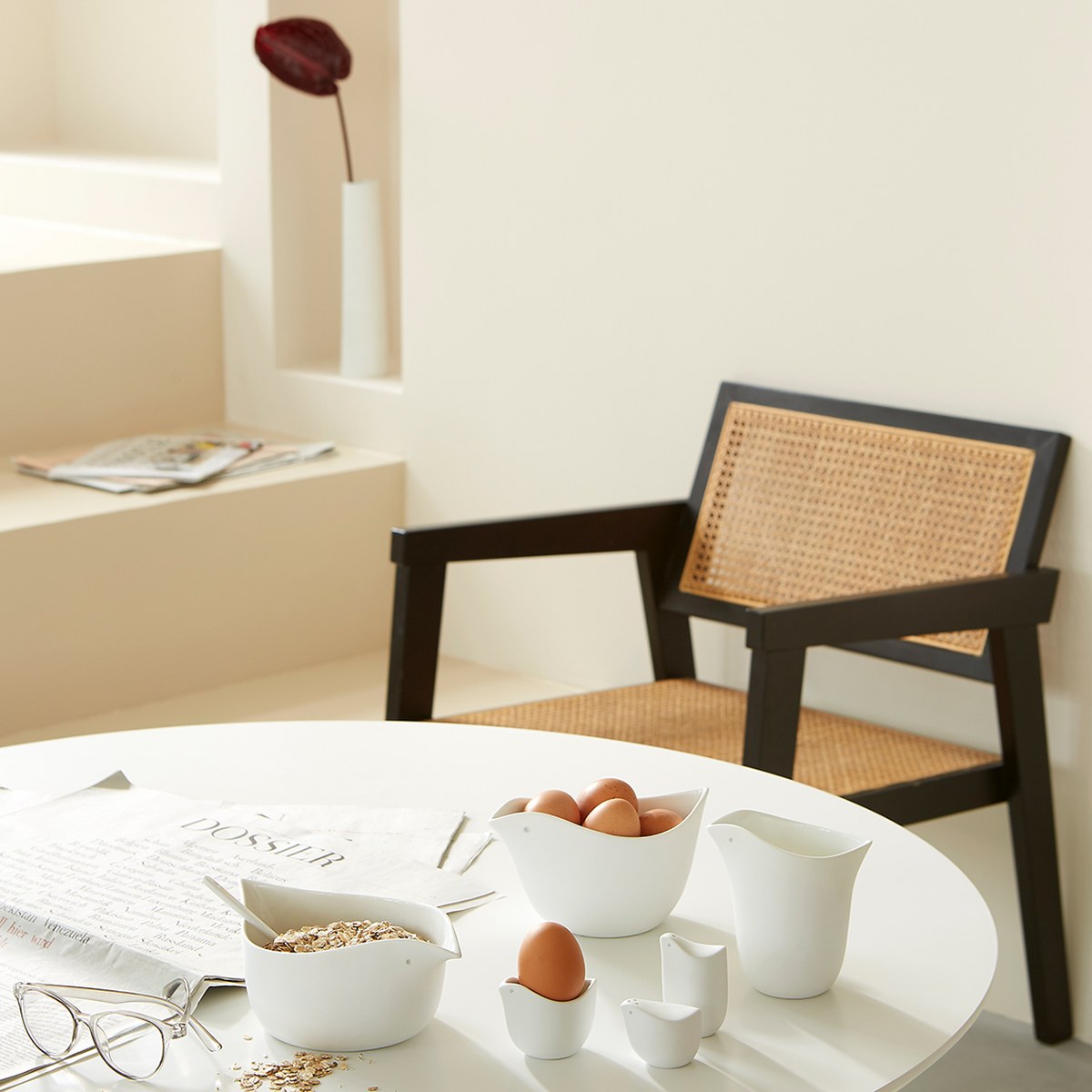 Räder Bird-Shaped Porcelain Stacking Bowls, Set of 2 – image 3