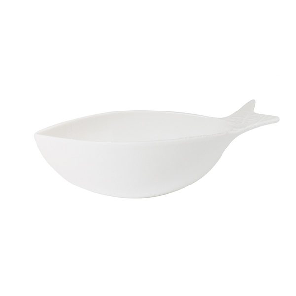 Räder Fish-Shaped Coral Porcelain Snack Bowl
