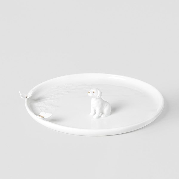 Räder Porcelain Trinket Plate with Little Dog