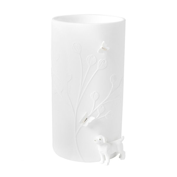 Räder Porcelain Vase with Standing Dog