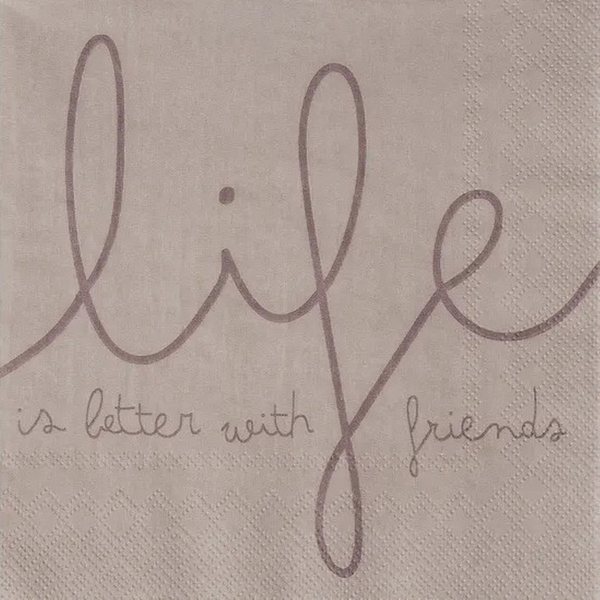 Räder 'Life Is Better with Friends' Paper Napkins 33cm, Pack of 20