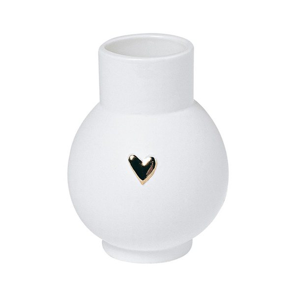 Räder Gold Heart Ball Porcelain Bud Vase – Mini