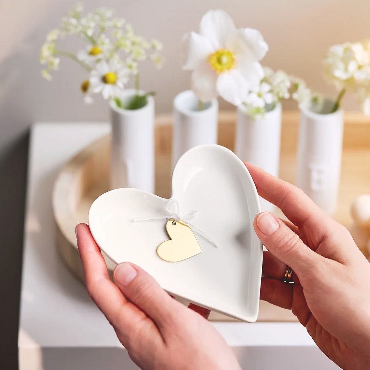 Räder Heart-Shaped Porcelain Trinket Dish with Golden Heart – image 6