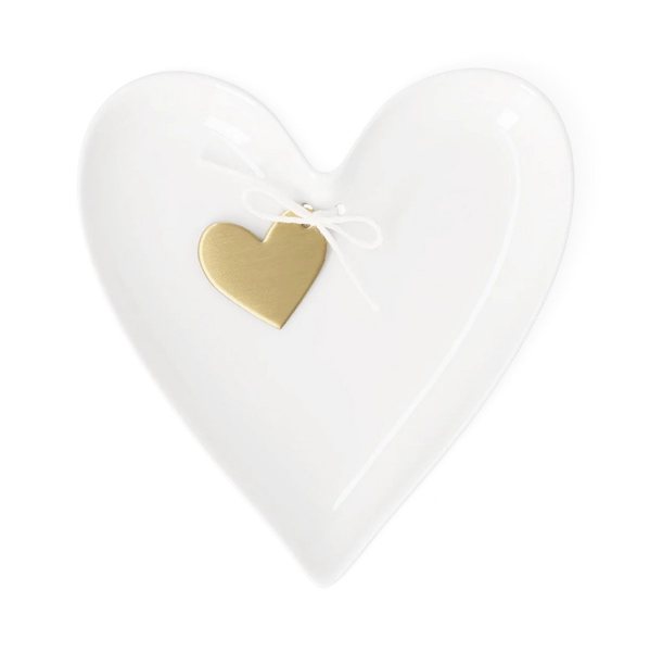 Räder Heart-Shaped Porcelain Trinket Dish with Golden Heart