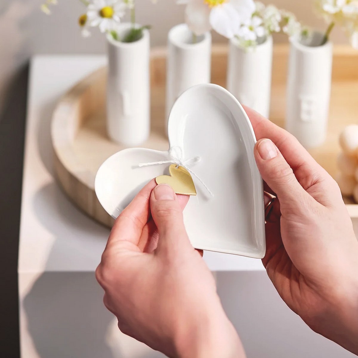 Räder Heart-Shaped Porcelain Trinket Dish with Golden Heart – image 5