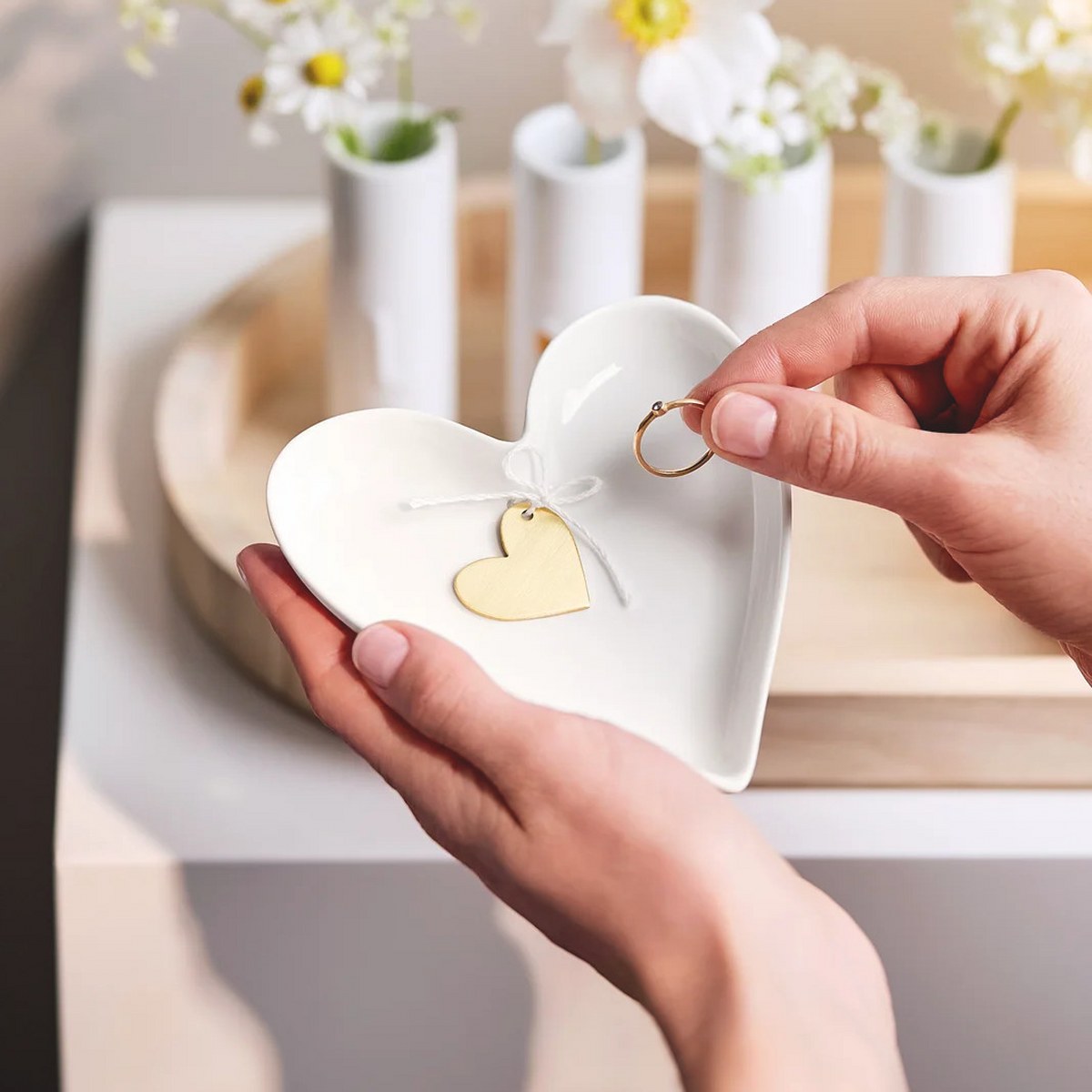 Räder Heart-Shaped Porcelain Trinket Dish with Golden Heart – image 7