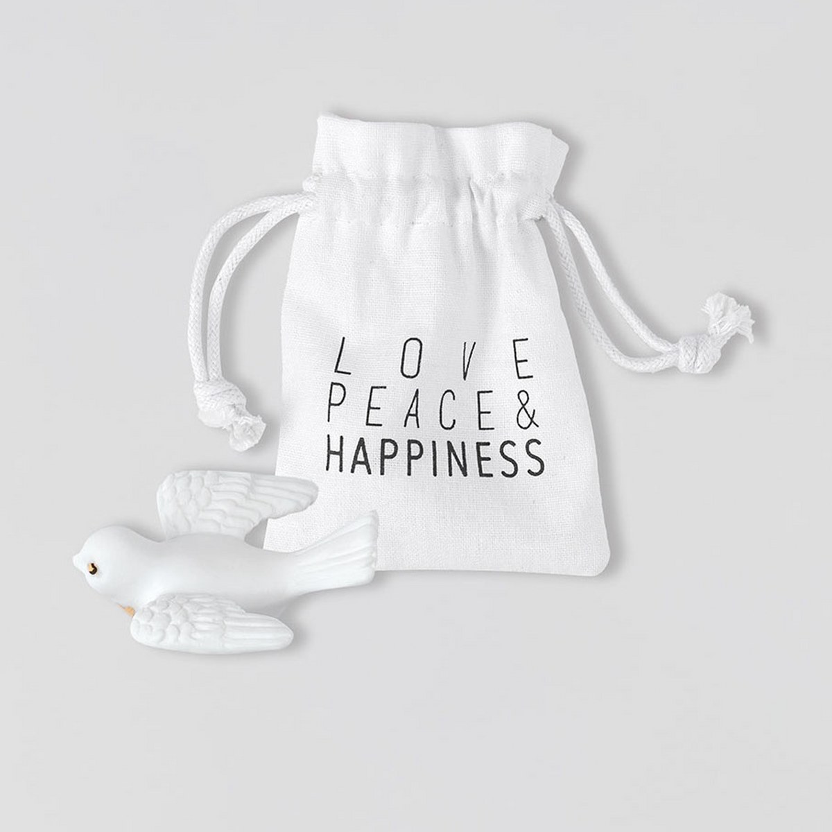 Räder Porcelain Dove Lucky Charm with Gift Pouch – image 3