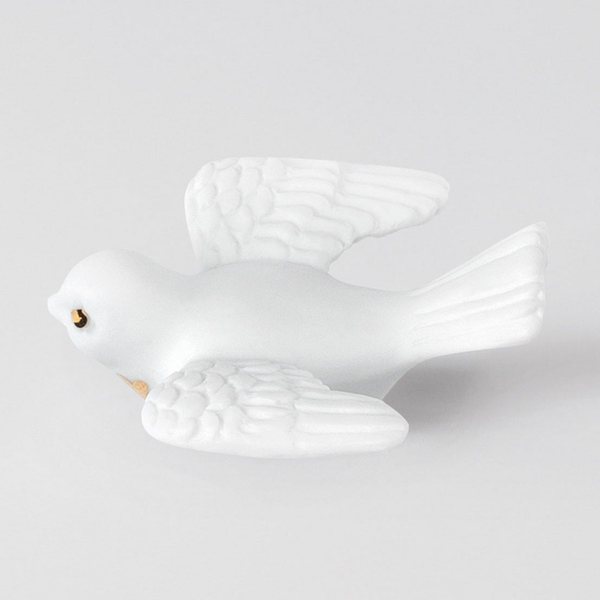 Räder Porcelain Dove Lucky Charm with Gift Pouch