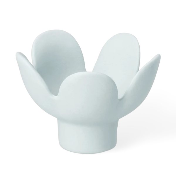 Räder Porcelain Flower Candle Holder – Blue