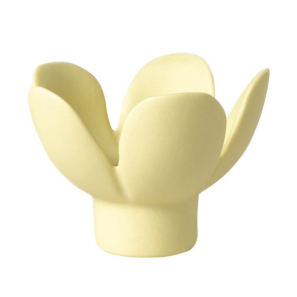 Räder Porcelain Flower Candle Holder – Yellow