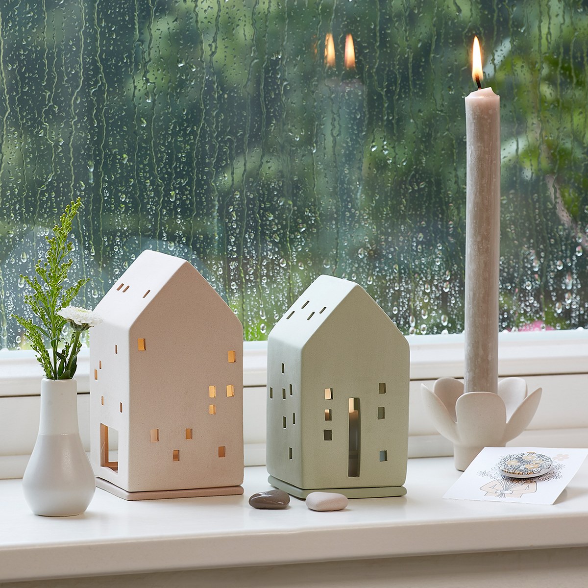 Räder Lighthouse Porcelain Tealight House – Beige – image 2