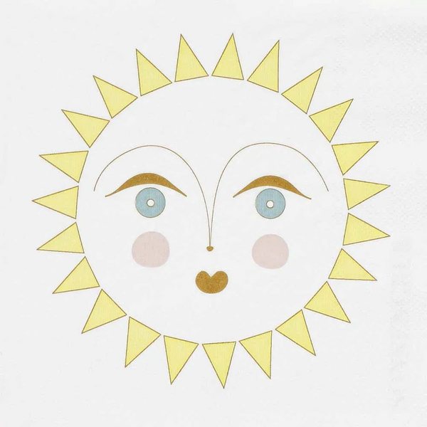 Räder Serena Sun Face Paper Napkins 33cm, Pack of 20