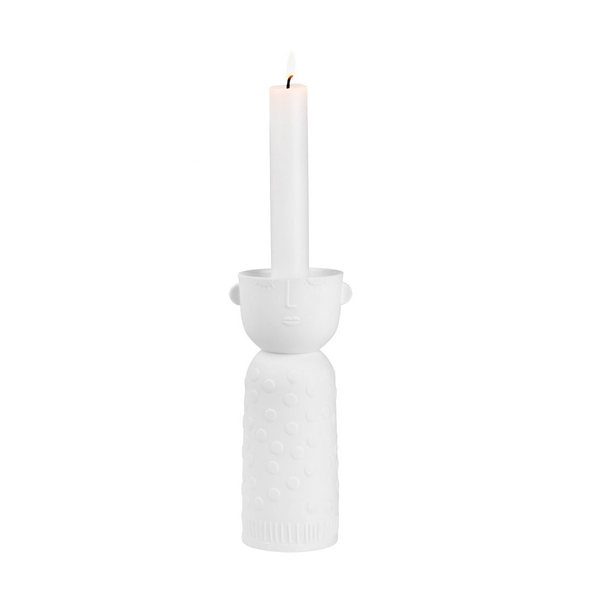Räder Stories 'Lunar the Shining Light' Porcelain Taper Candle Holder 15cm