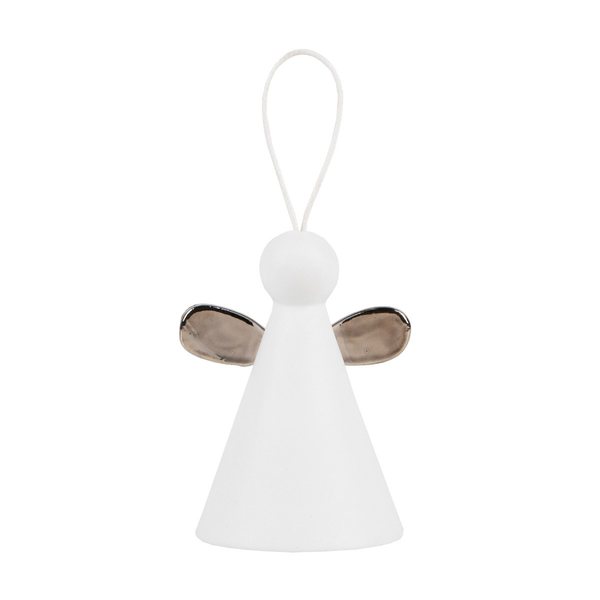 Räder Porcelain Angel Bell with Silver Wings
