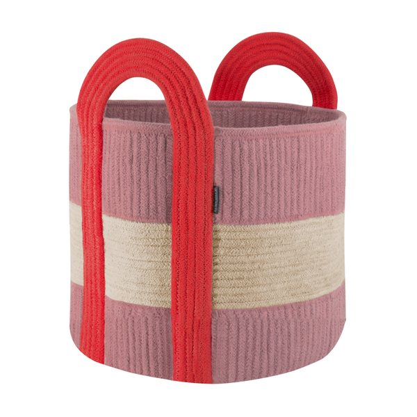 Remember Colombo Small Cotton Rope Basket with Handles – Berry
