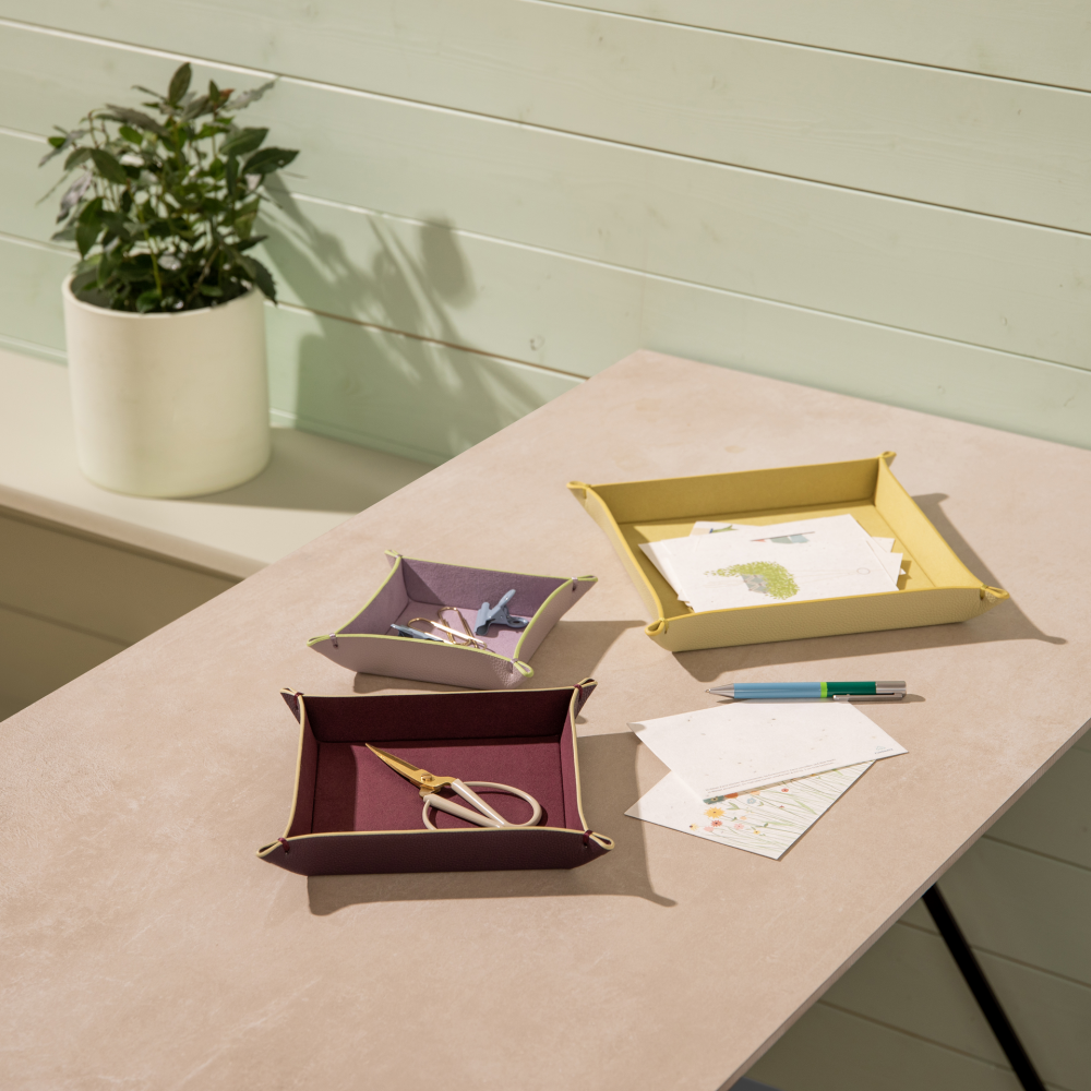 Remember Venice Faux Leather Nesting Storage Trays, Set of 3 – image 5