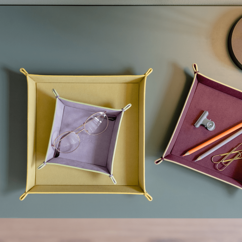 Remember Venice Faux Leather Nesting Storage Trays, Set of 3 – image 4