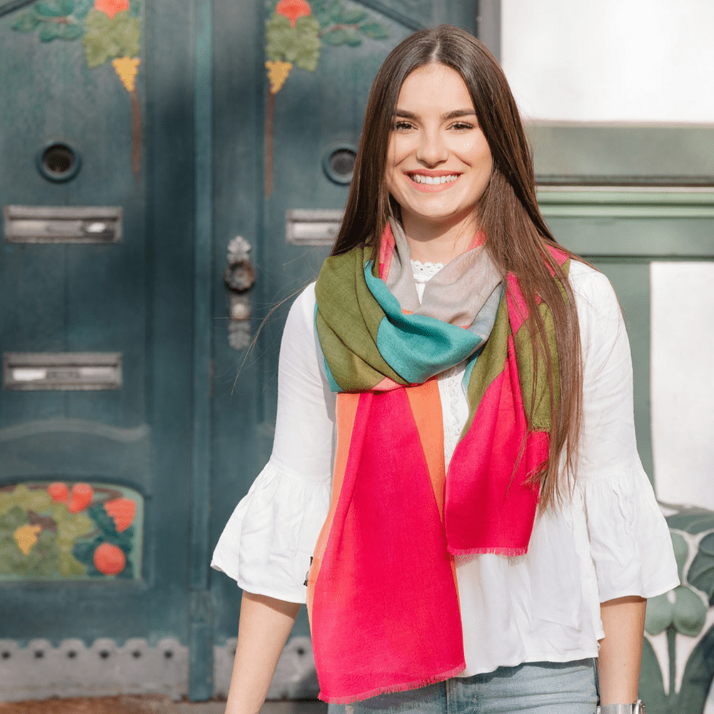 Remember Louise Wool-Blend Scarf – 190cm – image 4