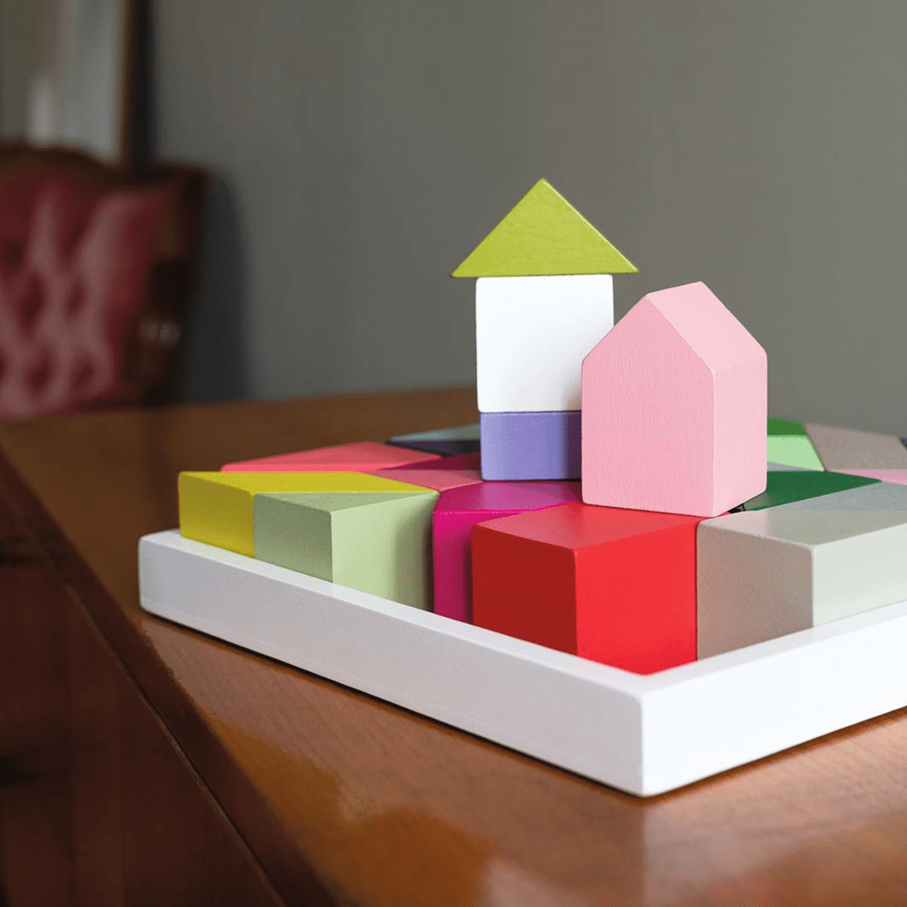 Remember Thirty Wooden Building Block Puzzle – 30 Coloured Blocks – image 7