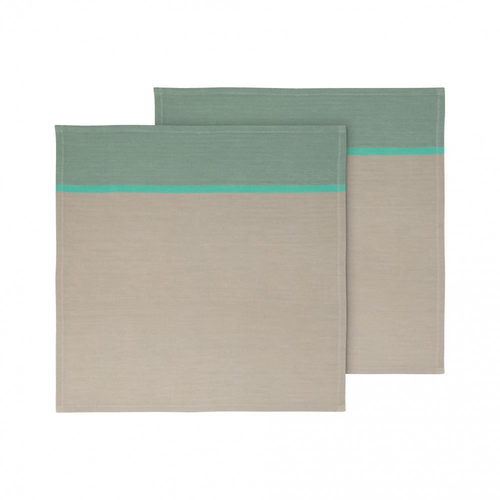 Remember Mint Cotton Napkins 40 x 40cm, Set of 2 – image 2