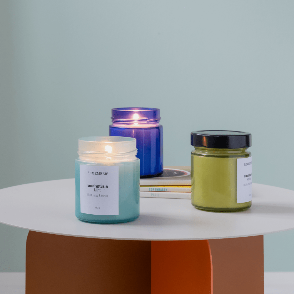 Remember Basil & Rhubarb Scented Soy Candle – 35-Hour Burn – image 5