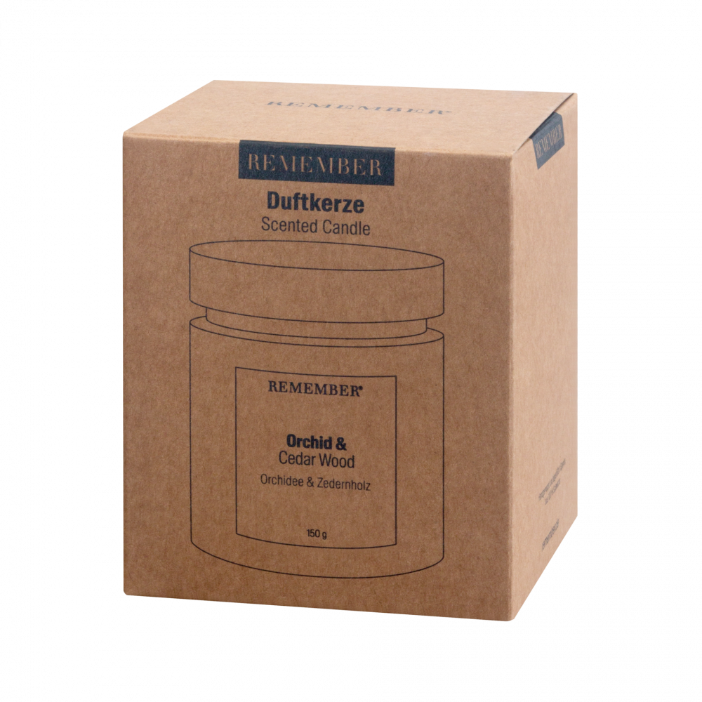 Remember Orchid & Cedarwood Scented Soy Candle – 35-Hour Burn – image 3