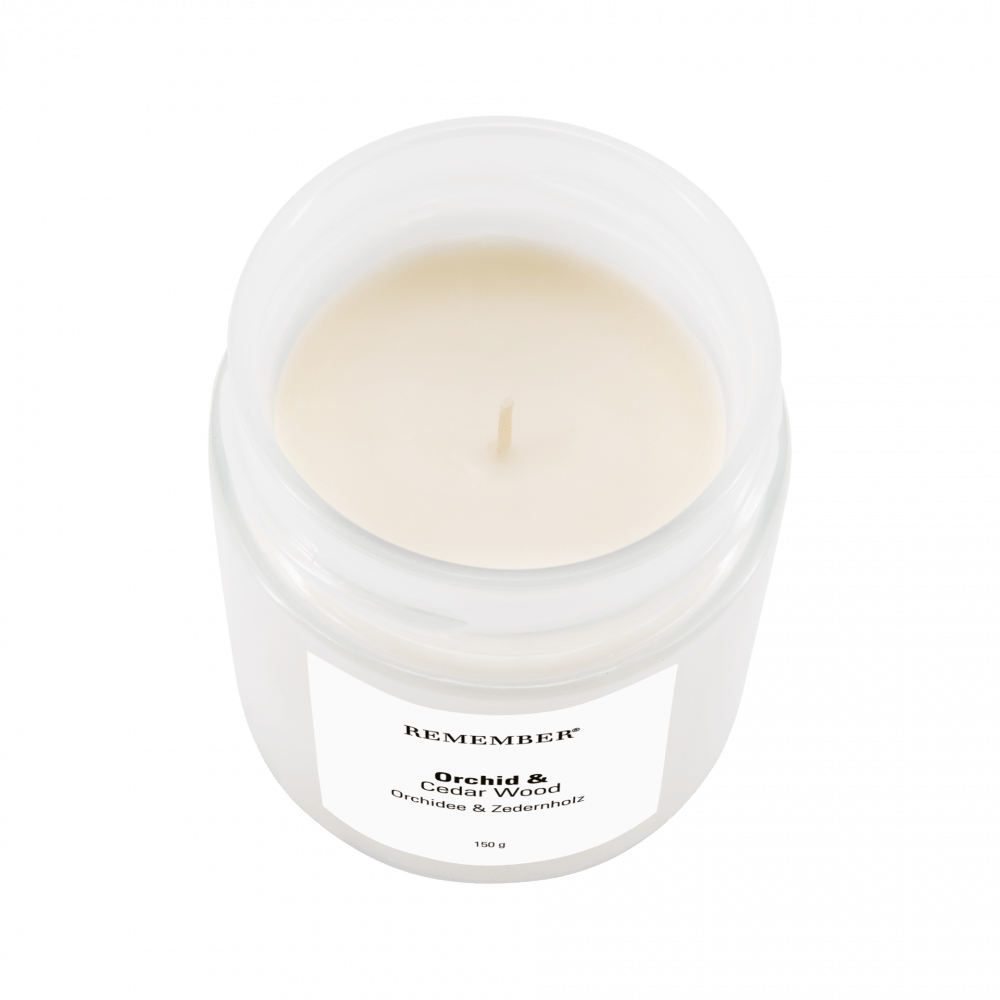 Remember Orchid & Cedarwood Scented Soy Candle – 35-Hour Burn – image 2