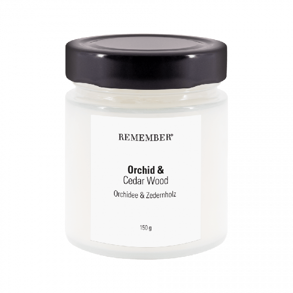 Remember Orchid & Cedarwood Scented Soy Candle – 35-Hour Burn