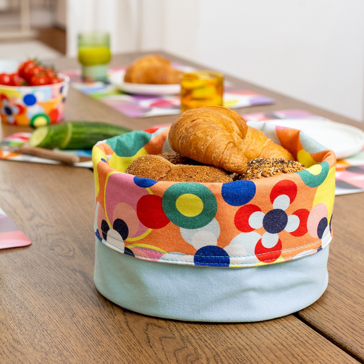 Remember Sushi Cotton Fabric Bread Basket – image 3