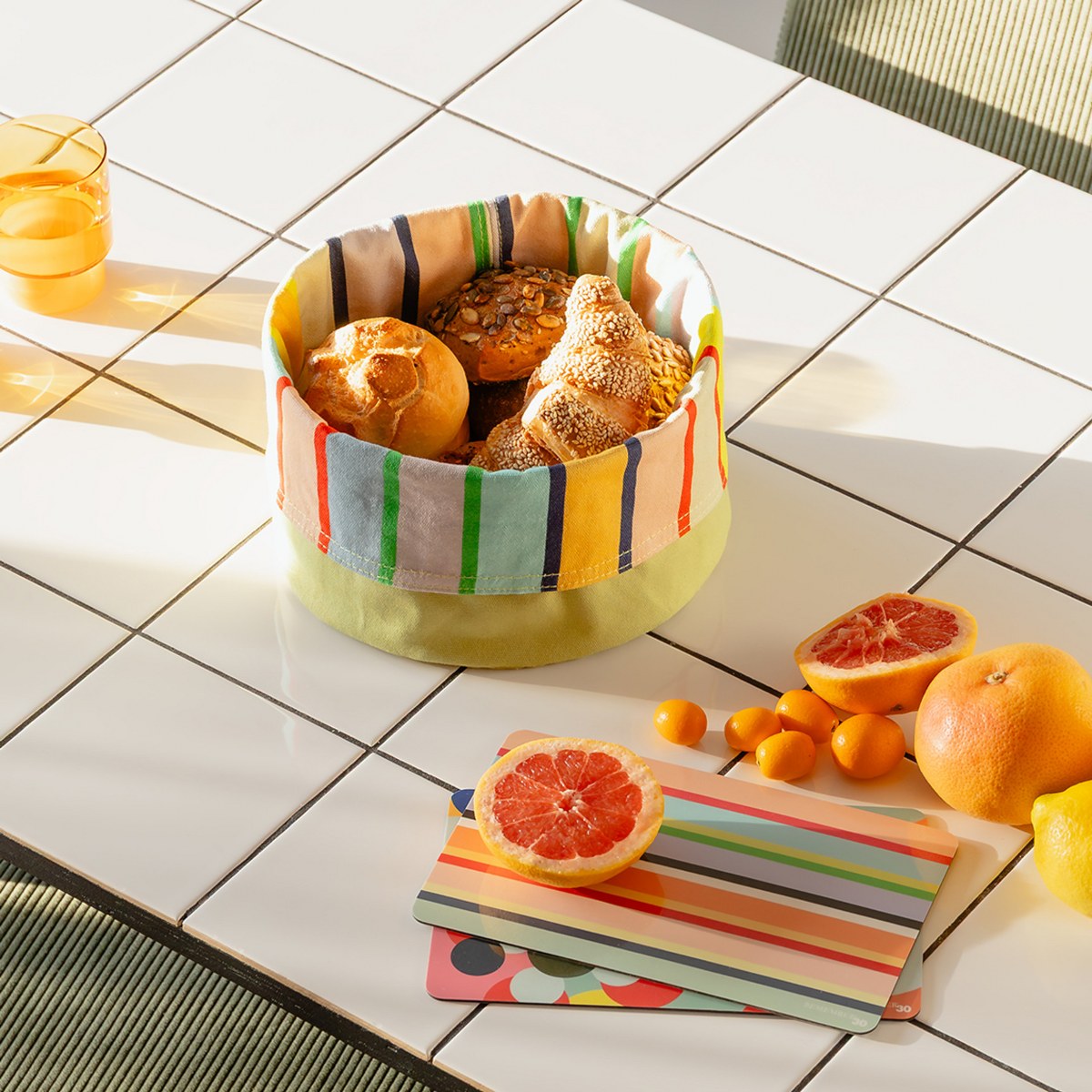 Remember Levante Cotton Fabric Bread Basket – image 2