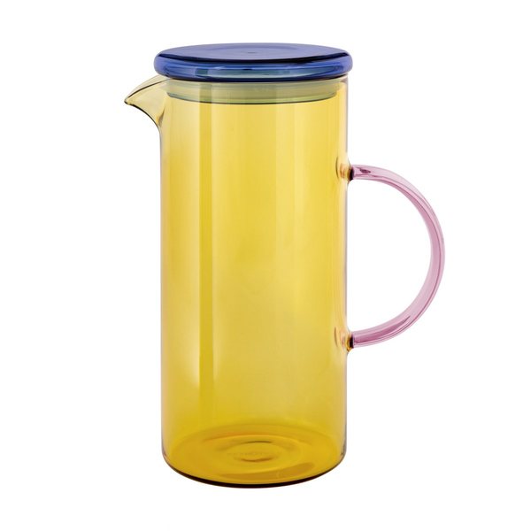 Remember Fred Borosilicate Glass Jug with Lid 1.3L – Yellow