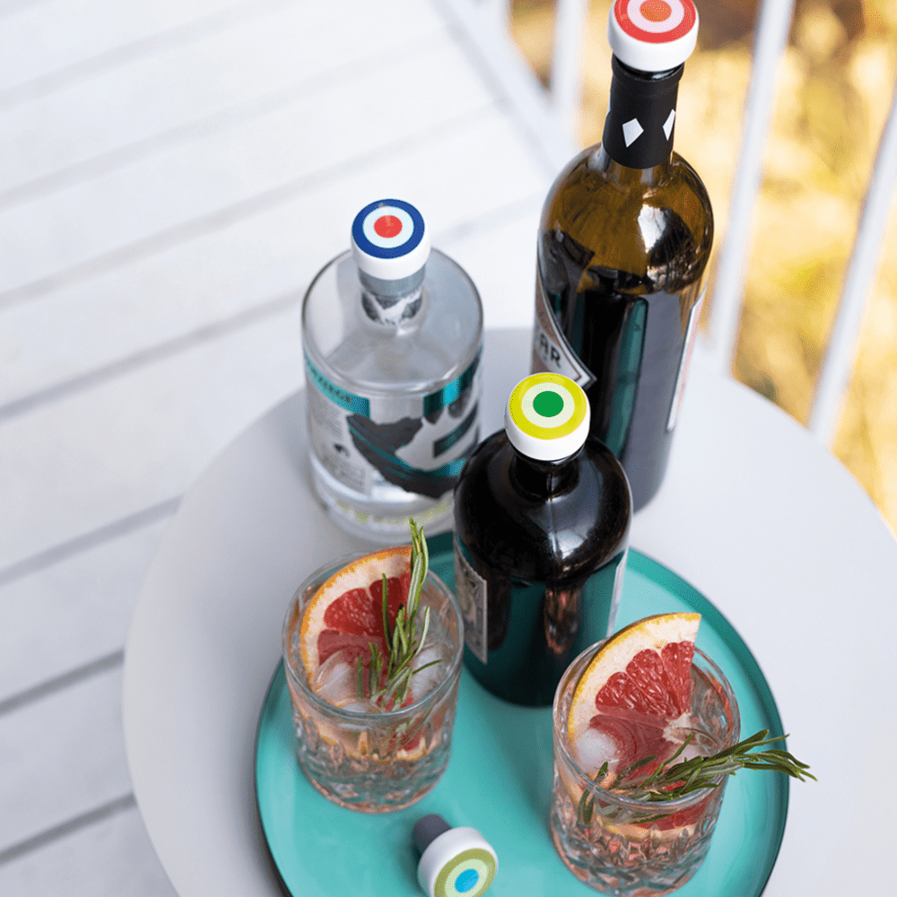 Remember Porcelain Bottle Stoppers, Set of 4 – Colourful Wine Stoppers – image 6