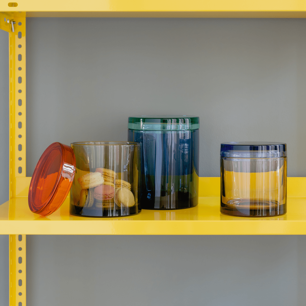 Remember Large Handmade Glass Storage Jar 1.7L – Blue & Aqua – image 2