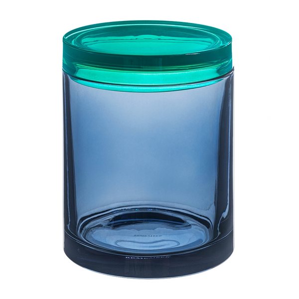 Remember Large Handmade Glass Storage Jar 1.7L – Blue & Aqua