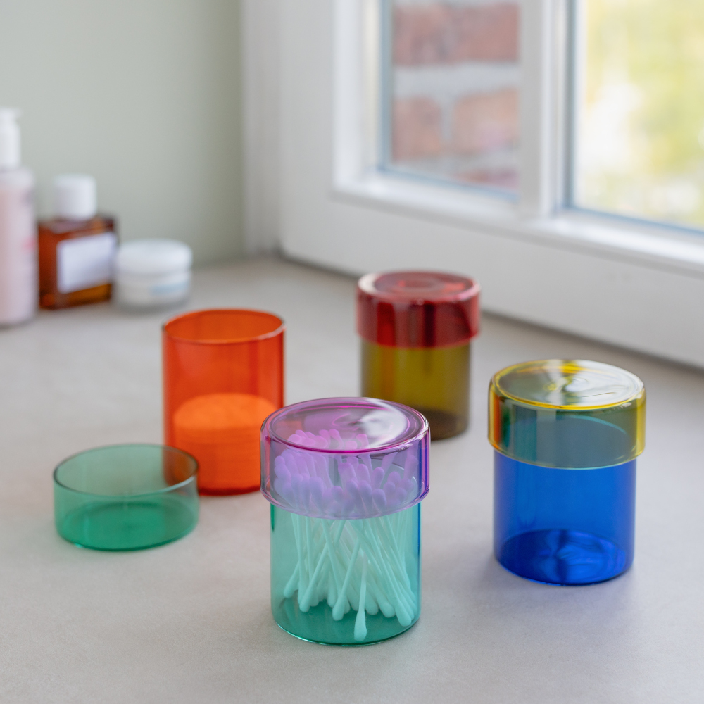 Remember Cosima Glass Storage Jars with Lids, Set of 4 – image 2