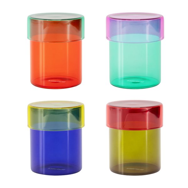 Remember Cosima Glass Storage Jars with Lids, Set of 4