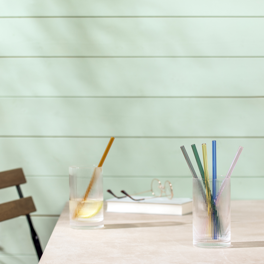 Remember Reusable Glass Straws, Set of 6 – Coloured Borosilicate – image 2