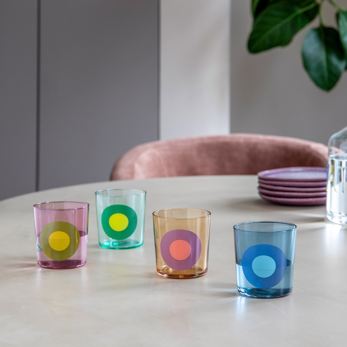Remember Polka Dot Drinking Glasses 300ml, Set of 4 – Design No.2 – image 2