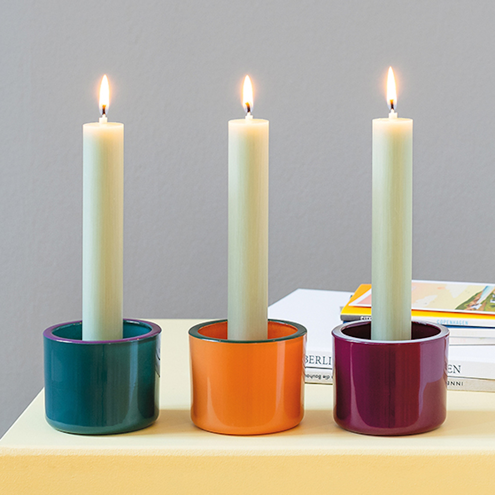 Remember Glass Candle Holders, Set of 3 – Autumn Colours – image 2