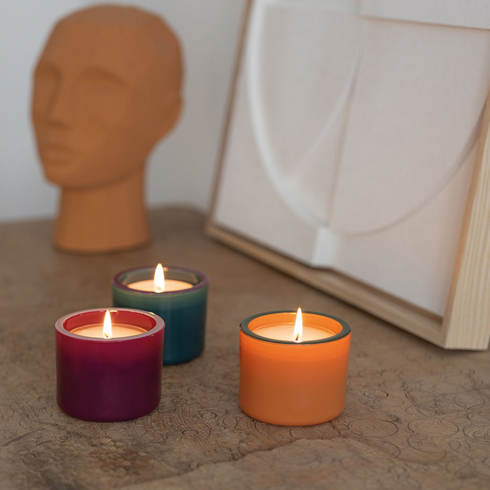 Remember Glass Candle Holders, Set of 3 – Autumn Colours – image 4