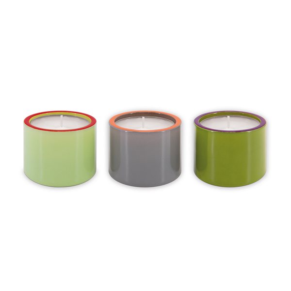 Remember Forest Glass Tealight Holders with Candles, Set of 3