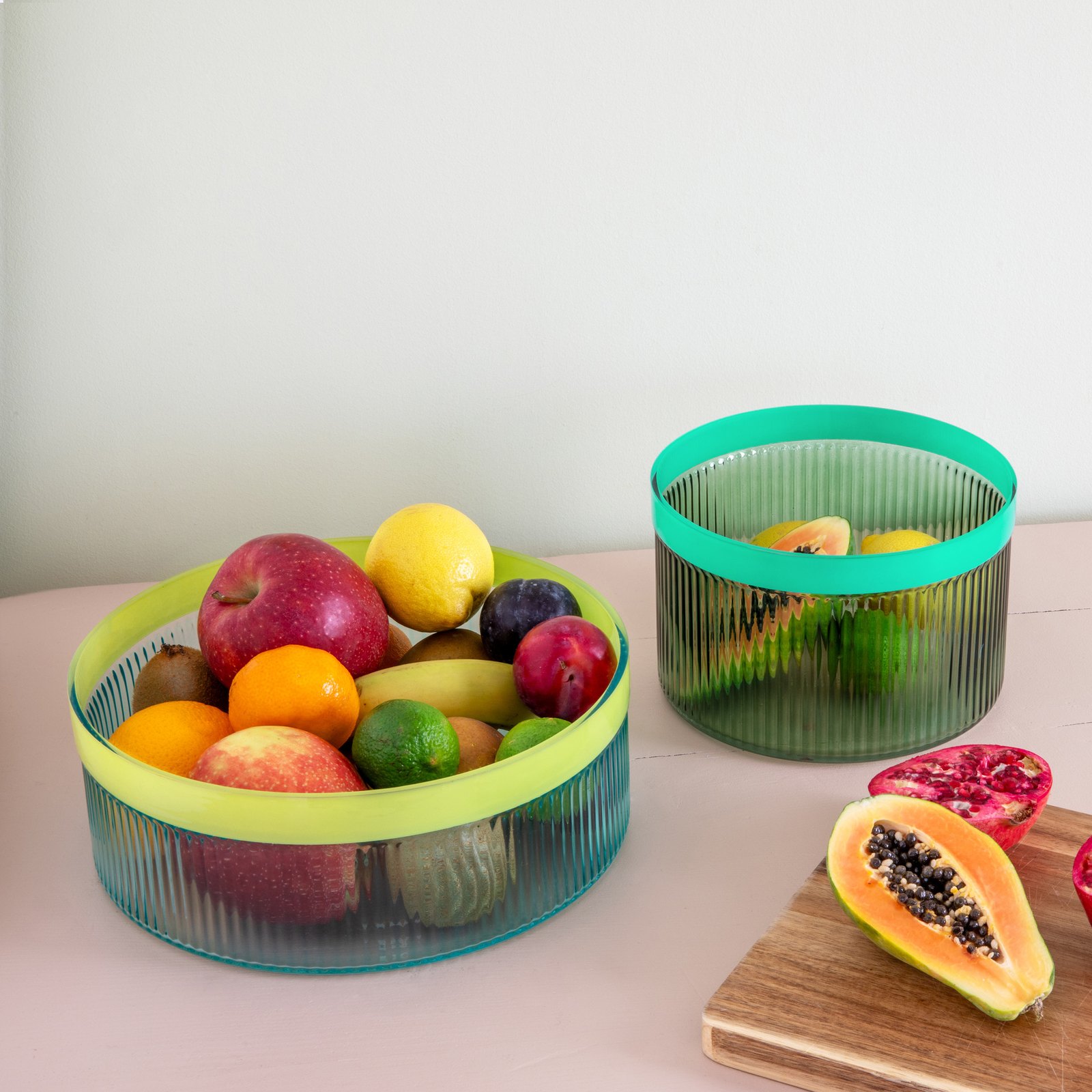 Remember Groove Small Green Glass Bowl 20cm – image 2