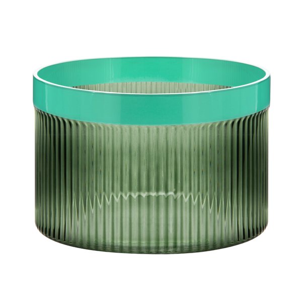 Remember Groove Small Green Glass Bowl 20cm